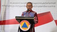 Juru Bicara Pemerintah untuk Penanganan Covid-19 Achmad Yurianto saat konferensi pers Corona di Graha BNPB, Jakarta, Selasa (31/3/2020). (Dok Badan Nasional Penanggulangan Bencana/BNPB)