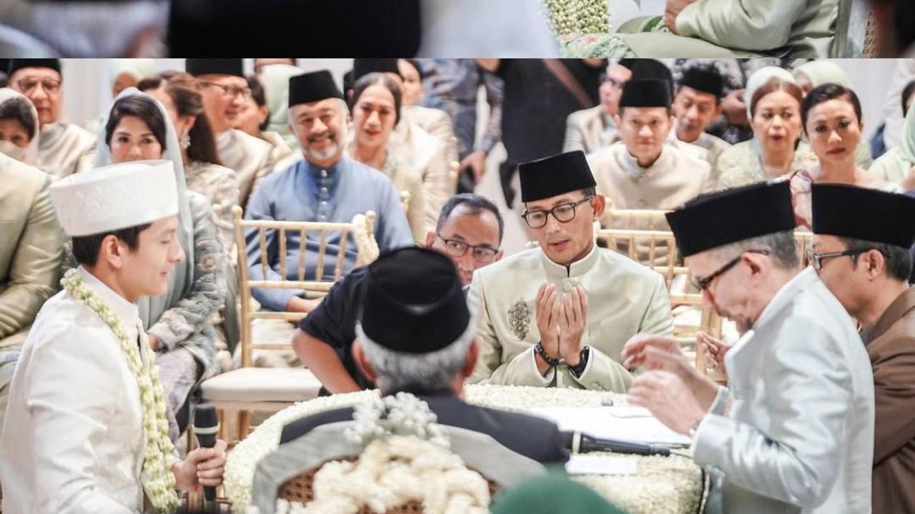 Athina dan Rio Haryanto Resmi Menikah, Sandiaga Uno Jadi Saksi dan Ucapkan Doa yang Menyentuh Hati