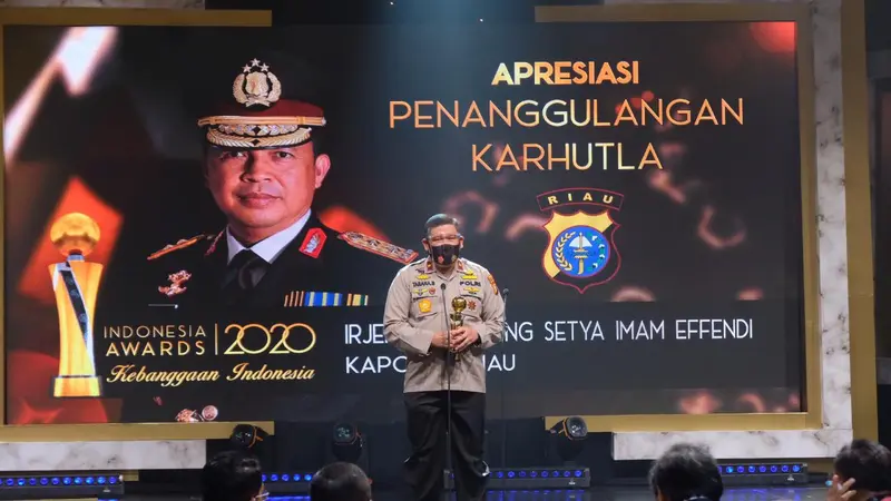 Kapolda Riau Raih Indonesia Awards 2020, Tanggulangi Karhutla dengan Teknologi Aplikasi