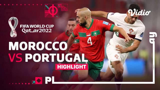 Berita video highlights pertandingan Piala Dunia 2022 antara Maroko melawan Portugal di babak perempat final Piala Dunia 2022, Sabtu (10/12/2022) malam WIB di Al Thumama Stadium.