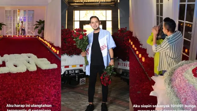 Gilang Widya Pramana memberikan kejutan kepada istrinya
