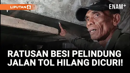 VIDEO: Geger! Ratusan Besi Pelindung Jalan Tol Hilang Dicuri!