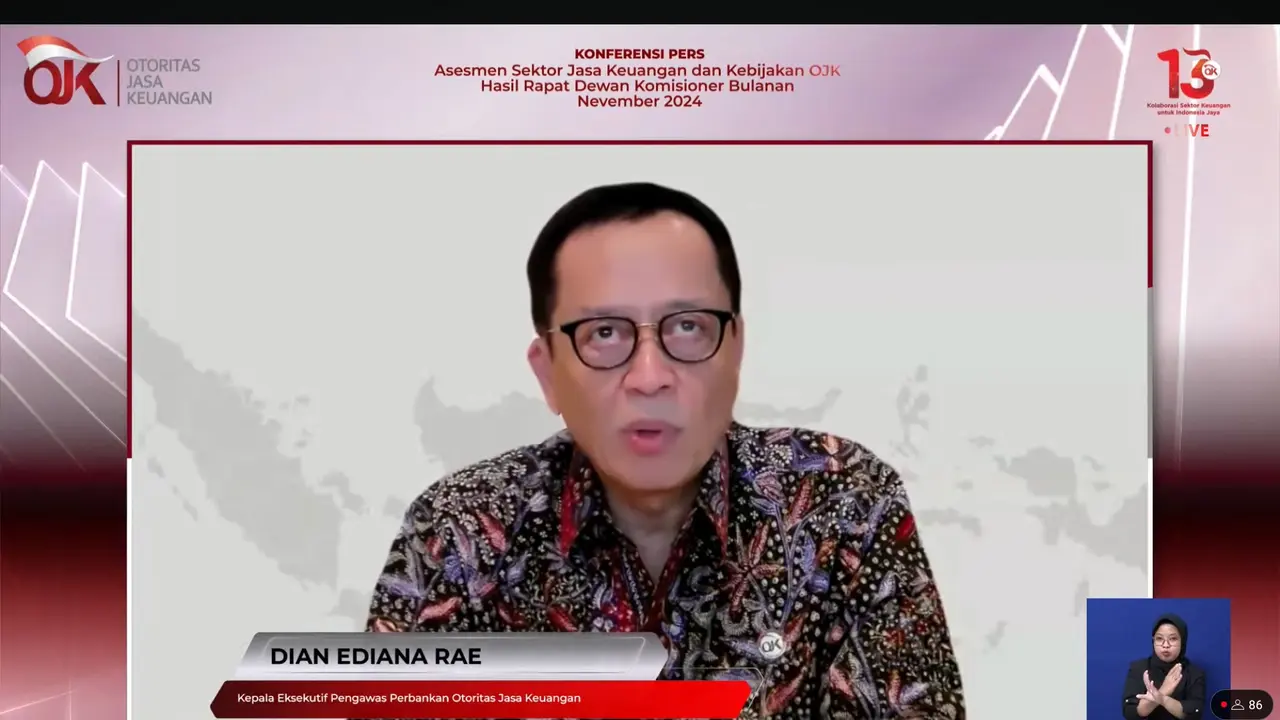 Kepala Eksekutif Pengawas Perbankan Otoritas Jasa Keuangan (OJK), Dian Ediana Rae, berkomentar soal aturan Pajak Pertambahan Nilai (PPN) 12%. (Tira/Liputan6.com)