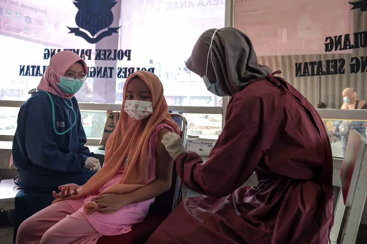 FOTO: Kejar Target Vaksinasi Anak Usia 6-11 Tahun