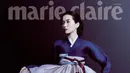 Wajah Kim Tae Ri yang menggunakan hanbok dan terlihat bagai putri kerajaan tersebut akan menghias sampul majalah Marie Claire K-Special Edition.  [Foto: Marieclaire]
