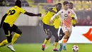 Memasuki babak kedua, Juric memasukkan sederet pilar utamanya seperti Paulo Dybala hingga Artem Dovbyk. Namun, Roma gagal mengejar ketinggalan. Skor 1-0 untuk kemenangan Elfsborg menjadi hasil akhir laga ini. (Bjorn Larsson Rosvall/TT News Agency via AP)