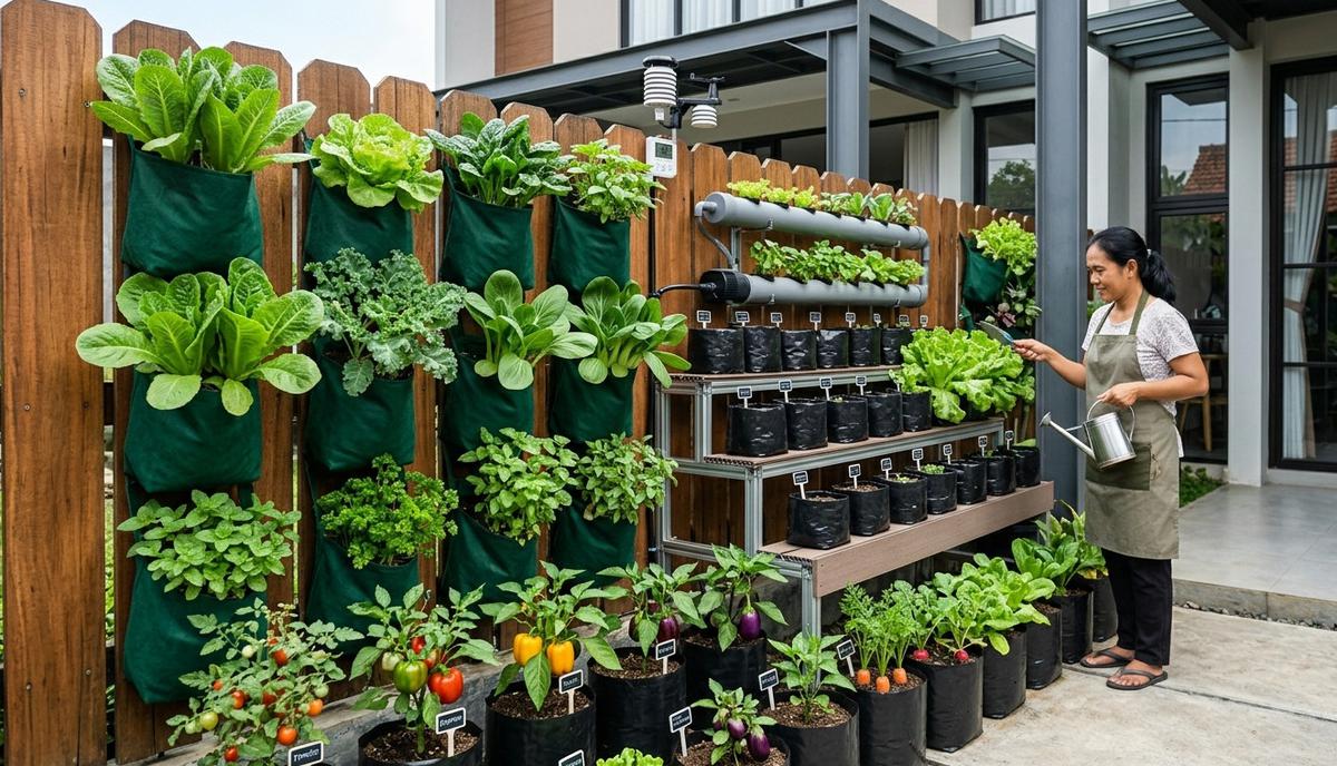 Kebun Sayur Modern dengan Polybag Gemini AI