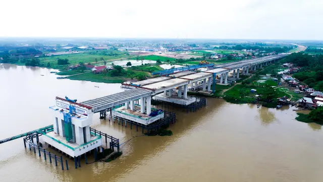 Proyek Jembatan Musi V di Palembang, Sumatera Selatan. (Dok Waskita Karya)