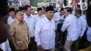 Ketua Umum Partai Gerindra Prabowo Subianto tiba untuk meresmikan Kantor Badan Pemenangan Presiden Partai Gerindra di Jalan Letjen S Parman, Jakarta, Sabtu (7/1/2023). Prabowo berpesan kepada para kader untuk bekerja keras menghadapi Pemilihan Umum (Pemilu) 2024 yang akan digelar pada 14 Februari 2024 atau tinggal satu tahun lagi. (Liputan6.com/Faizal Fanani)
