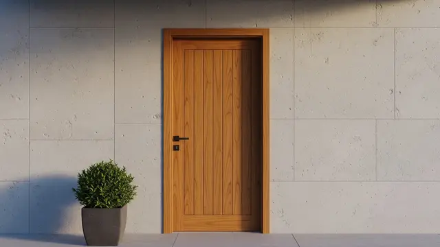 Gambar Rumah Pintu Kayu Jati Minimalis/Gemini AI