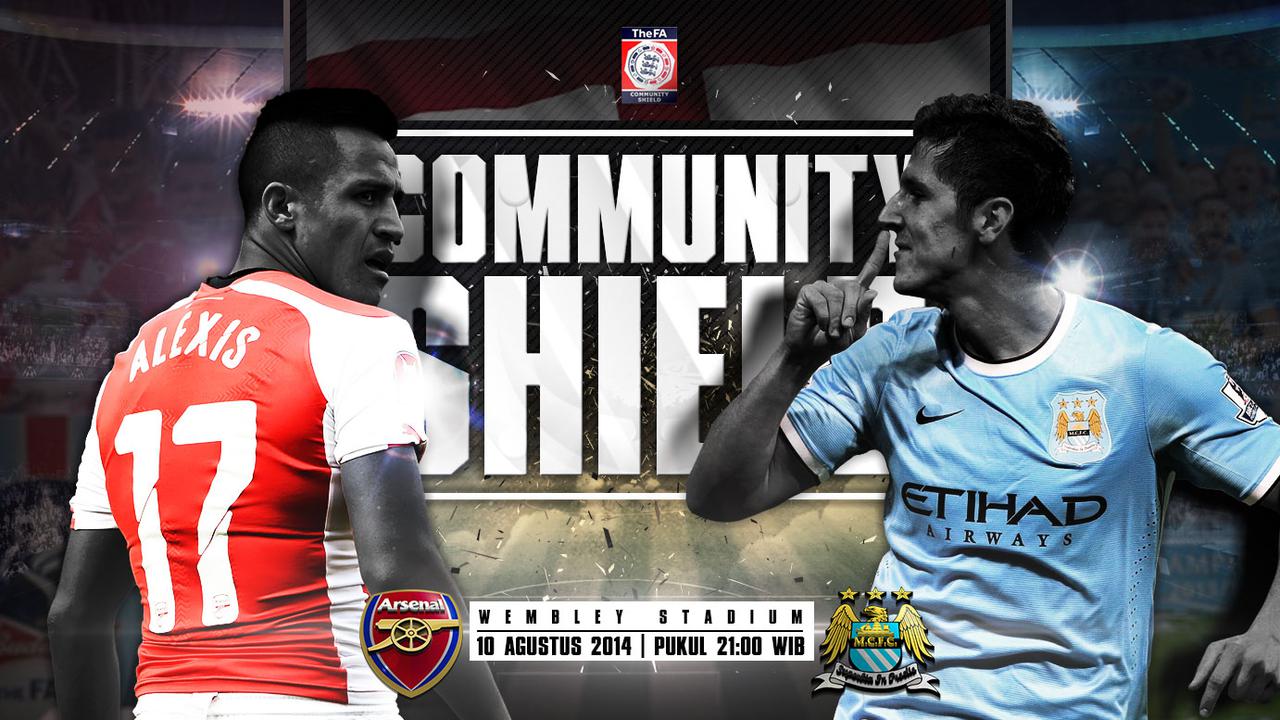 Community Shield, Arsenal vs Manchester City (Liputan6.com/Yoshiro)