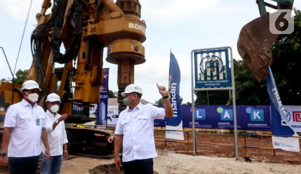 Pembangunan Gedung IT Mandiri Bumi Slipi mengusung konsep green building di atas lahan seluas lebih dari 11.000 m2 Dikerjakan oleh PT Pembangunan Perumahan Tbk (PP) dan PT Ciriajasa CM sebagai Manajemen Konstruksi diharapkan rampung pada Desember 2023 (Liputan6.com/HO/Rizki)