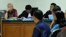 Anggoro Widjojo terlihat menatap dengan tatapan kosong saat menjalani sidang di Pengadilan Tipikor, Rabu (21/05/2014) (Liputan6.com/Faisal R Syam).