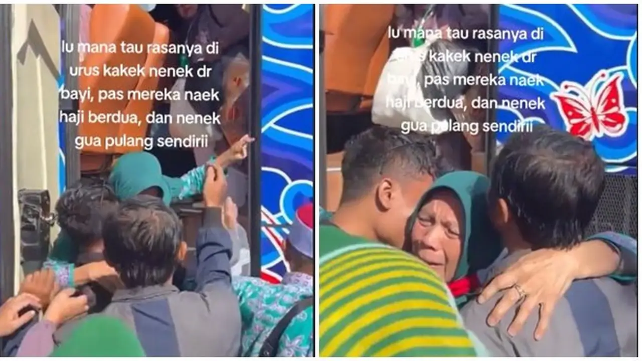 Kakek Meninggal Dunia di Tanah Suci, Video Cucu Jumput Nenek Usai Pulang Haji Ini Biki Haru