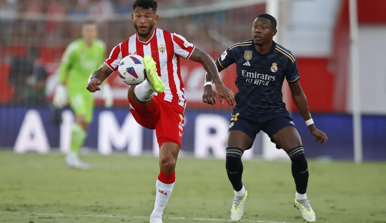 Berkat tambahan tiga poin, Real Madrid naik ke puncak klasemen sementara La Liga dengan raihan enam poin. (AP Photo/Fermin Rodriguez)