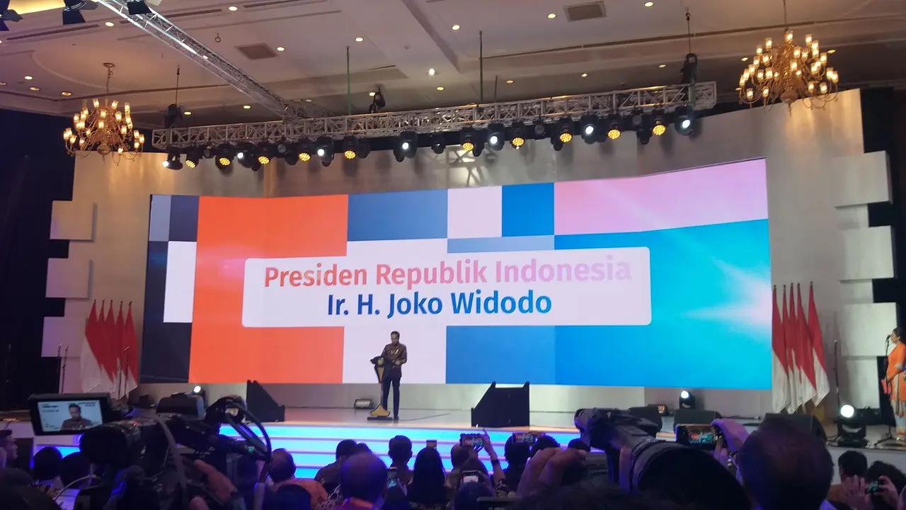 Presiden Joko Widodo menghadiri peresmian pembukaan UMKM Export BRIlianPreneur 2019 di JCC, Jakarta Pusat, Jumat (20/12/2019).