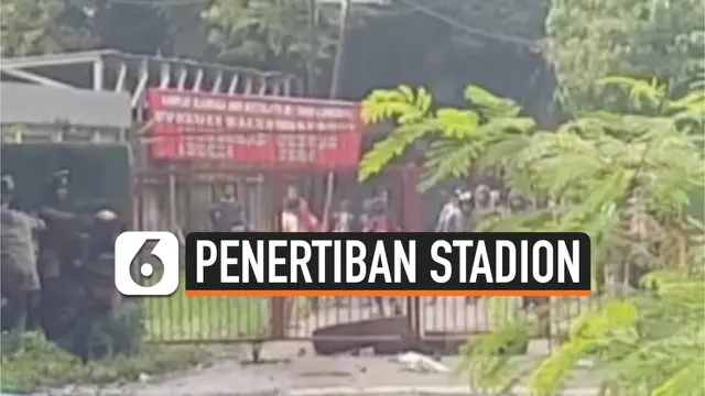 VIDEO: Penertiban Stadion Andi Mattalatta Makassar Berakhir Ricuh