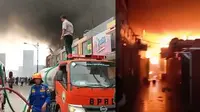Kebakaran hebat melalap Pasar Ngawen, Kabupaten Blora, Jawa Tengah. (Liputan6.com/ Ahmad Adirin)