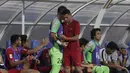 Striker Timnas Indonesia, Beto Goncalves, tertunduk lesu usai diganti saat melawan Thailand pada laga Piala AFF 2018 di Stadion Rajamangala, Bangkok, Sabtu (17/11). Thailand menang 4-2 dari Indonesia. (Bola.com/M. Iqbal Ichsan)