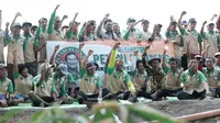 Gabungan kelompok tani yang bersatu di bawah bendera Petani Pejuang Papera deklarasi dukung Prabowo Subianto sebagai Presiden 2024. (Ist)