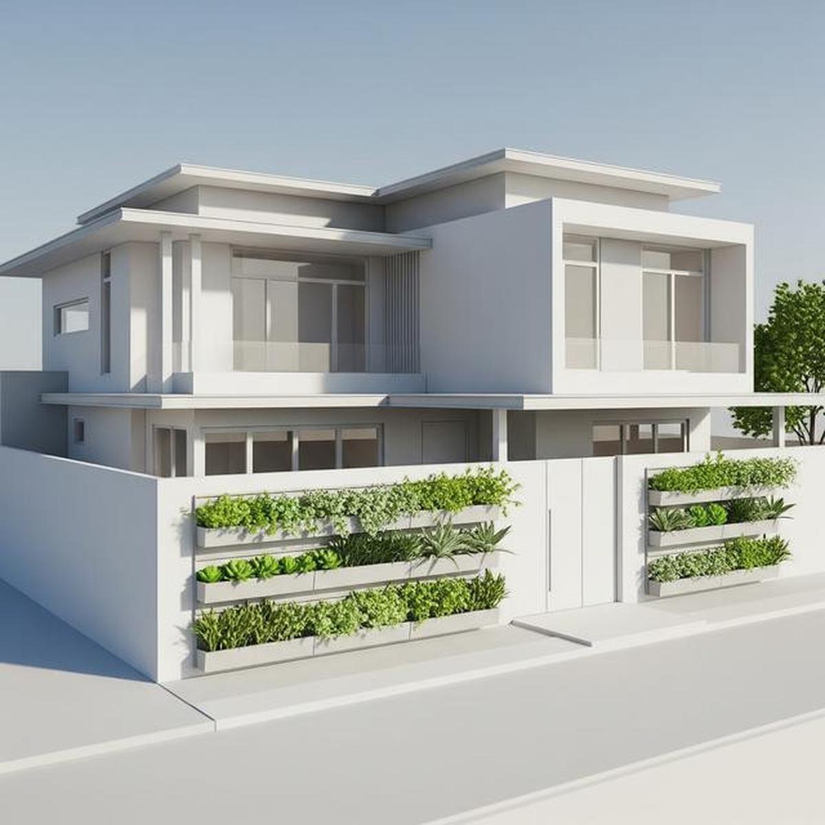 6 Model Rumah Kecil Tapi Luas dengan Pagar Tanaman Hias Modern Minimalis