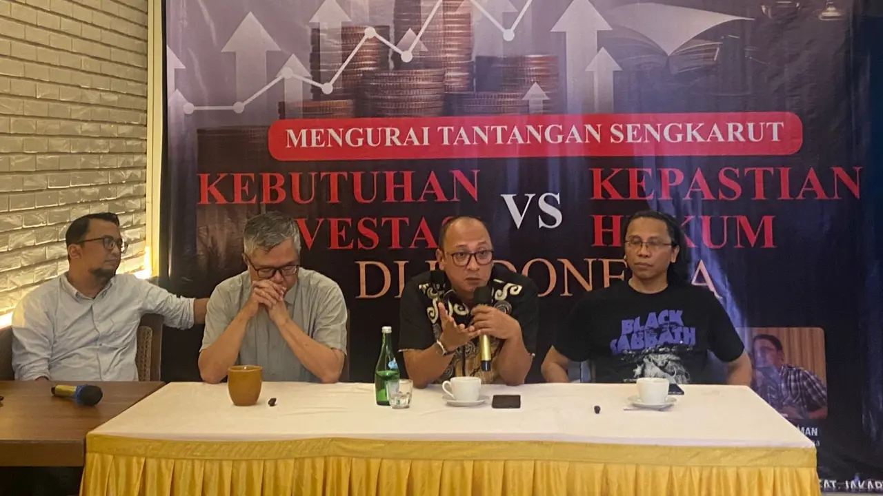 Diskusi Media bertema "Mengurai Tantangan Sengkarut Kebutuhan Investasi vs Kepastian Hukum di Indonesia" di Jakarta Pusat, Rabu 25 September 2024 (Istimewa)