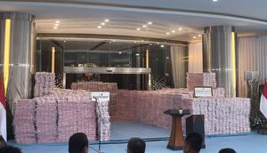 Kejagung Pamer uang hasil sitaan sejumlah kasus (Foto: Radityo/Liputan6.com)