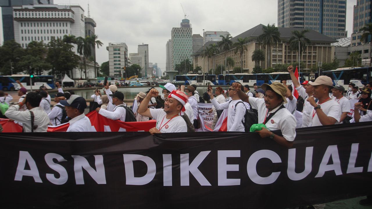 Aksi demo dosen tuntut pembayaran tukin
