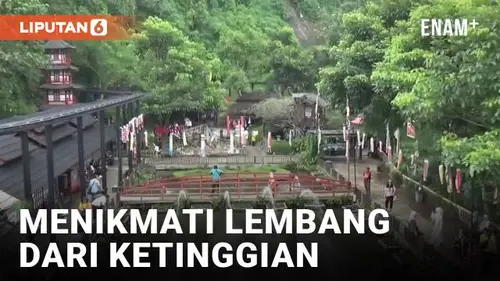 VIDEO: Wisatawan Rela Antre Demi Menikmati Keindahan Lembang dari Ketinggian