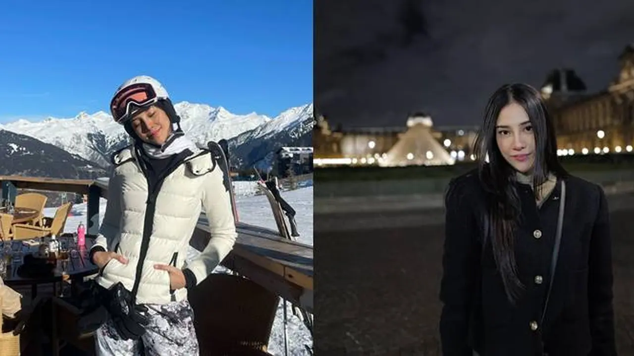 7 Momen Liburan Akhir Tahun Anya Geraldine di Prancis, Seru Main Ski