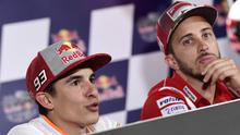 Marc Marquez sempat menyebut Andrea Dovizioso sebagai kandidat bagus pengganti Dani Pedrosa mulai MotoGP 2018. (JAVIER SORIANO / AFP)
