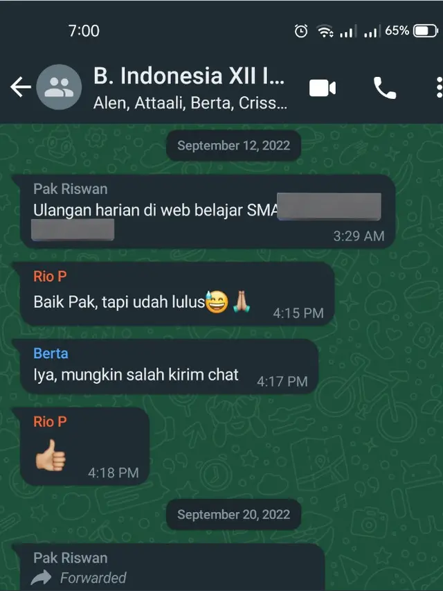 6 Chat Guru Salah Kirim Informasi ke Grup Siswa Sudah Lulus Ini Bikin Sedih