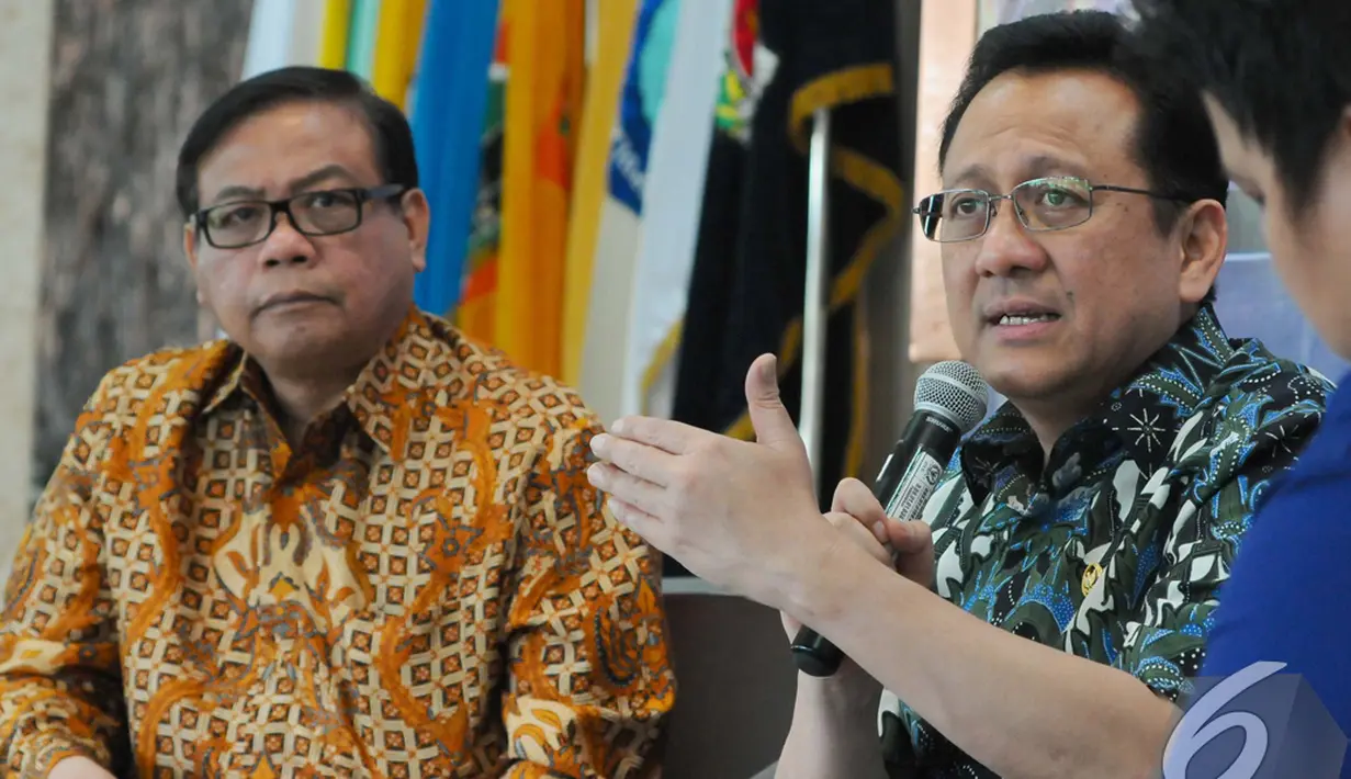 Irman Gusman mengapresiasi Pemerintahan Jokowi-JK yang sudah menunjukkan tanda-tanda berprestasi baik, Jakarta, Senin (22/12/2014). (Liputan6.com/Andrian M Tunay)