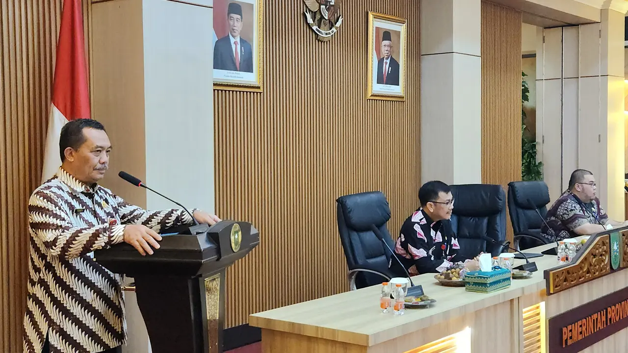 Kepala Badan Strategi Kebijakan Dalam Negeri Kementerian Dalam Negeri (BSKDN Kemendgri) Yusharto Huntoyungo melakukan kunjungan kerja ke Provinsi Riau. (Istimewa)