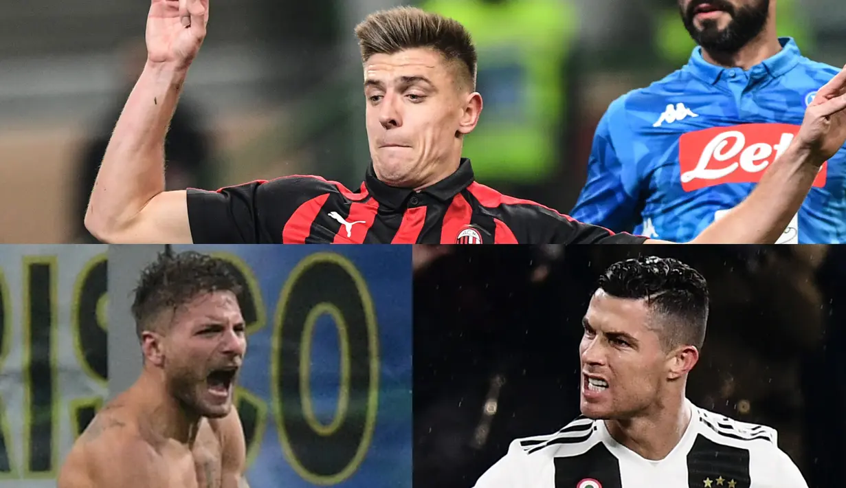 Sumbangsih satu gol dan satu assist Ronaldo saat Juventus melibas Sassuolo tiga gol tak berbalas membuatnya makin nyaman di singasana perolehan gol Liga Italia Serie A hingga pekan ke-23. (Kolase Foto AFP)