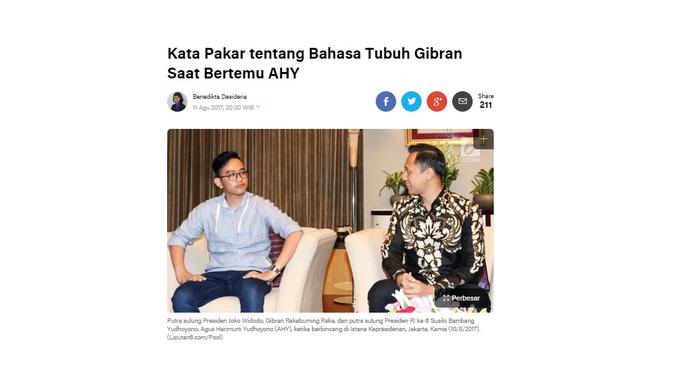 Foto Gibran menjaga toilet umum