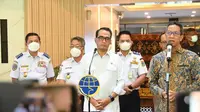 Menhub Budi Karya Sumadi neryebertemu dengan PJ Gubernur DKI Jakarta Heru Budi Hartono, di Kementerian Perhubungan, Senin (24/10/2022). (Dok Kemenhub)