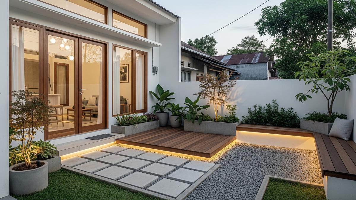 8 Contoh Rumah Kecil Type 45 Model Japandi dengan Taman Belakang yang Estetik, Budgetnya Minimalis