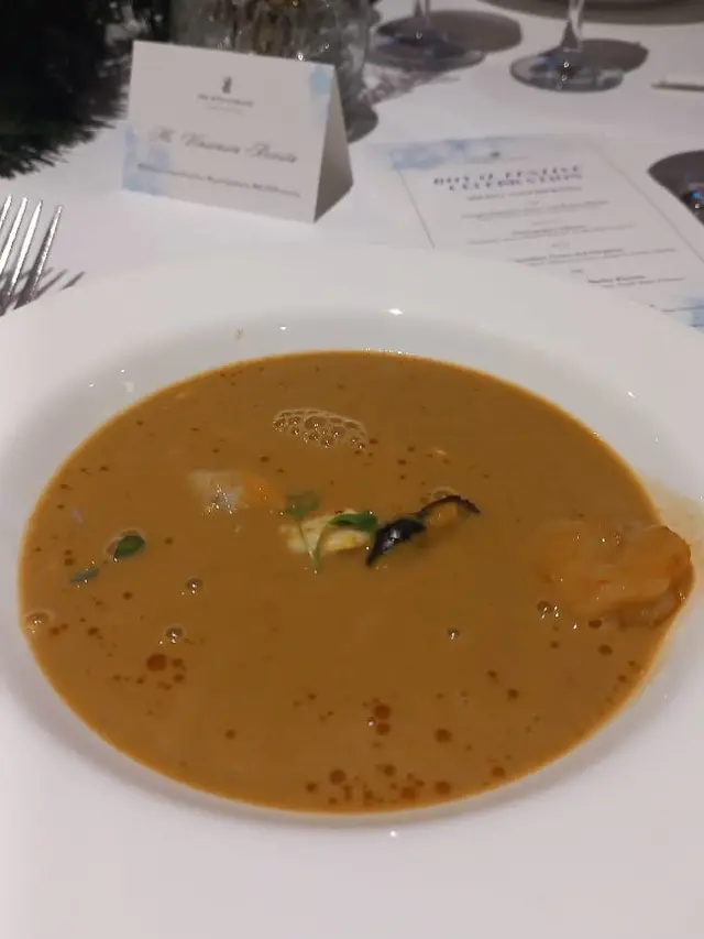 1. Ginger Infused Lobster and Prawn Bisque
