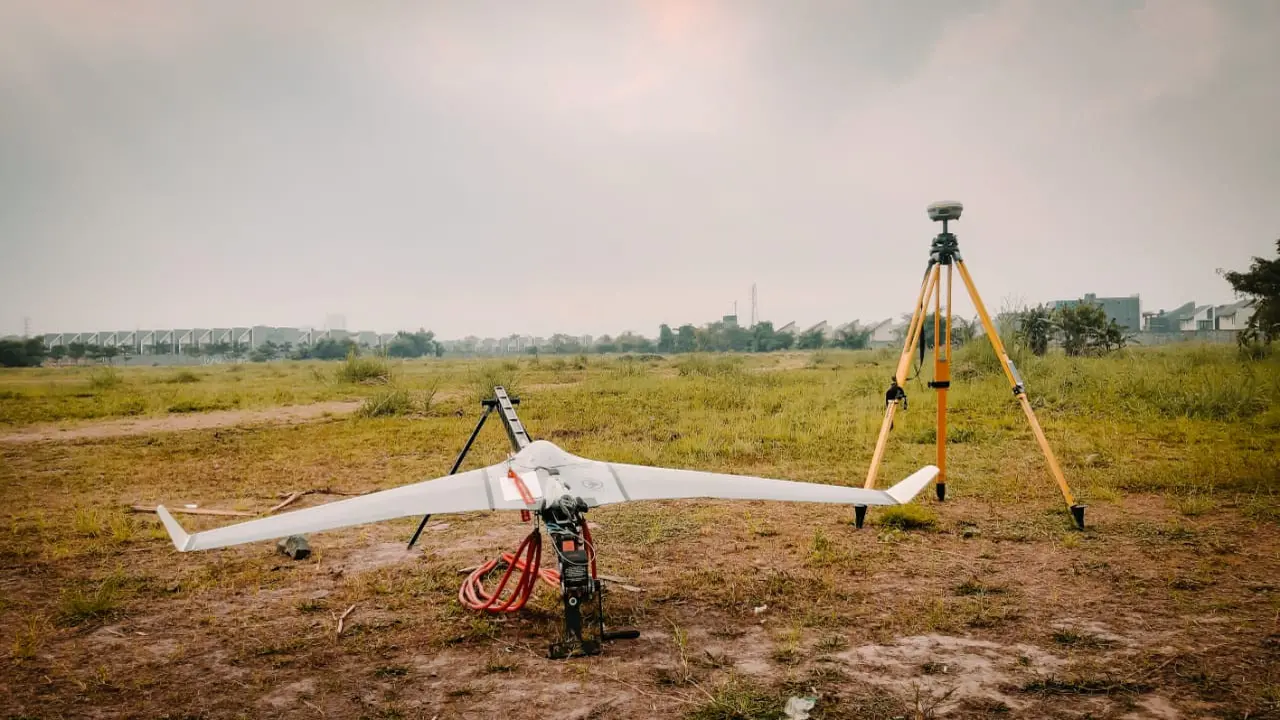 Drone Bramor ppX sebelum diterbangkan (Dok. Terra Drone Indonesia)