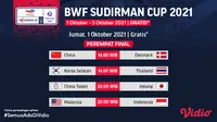 BWF Sudirman Cup 2021 Jumat, (1/10/2021)