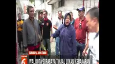 Risma memarahi para pengurus kampung setempat karena kondisi perumahan yang semrawut.