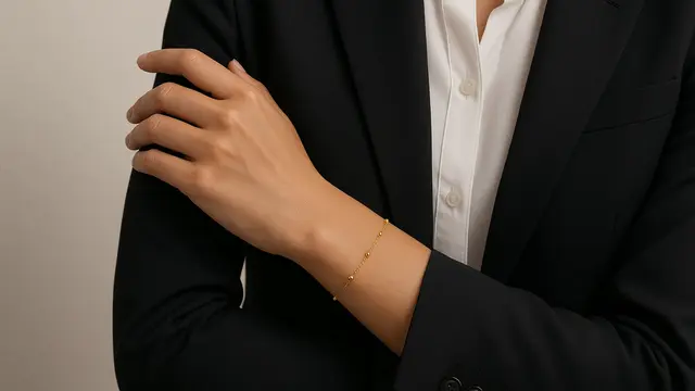 Model Gelang Emas Elegan 2 Gram dengan Bola Kecil Tren 2025/ Ilustrasi oleh AI