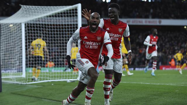 Foto: Lacazette Jadi Penentu Kemenangan Arsenal di Liga Inggris, usai Paksa Kiper Wolverhampton Lakukan Gol Bunuh Diri di Injury Time