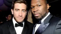 Jake Gyllenhaal dan 50 Cent dalam sebuah acara. (Foto: NY daily News)
