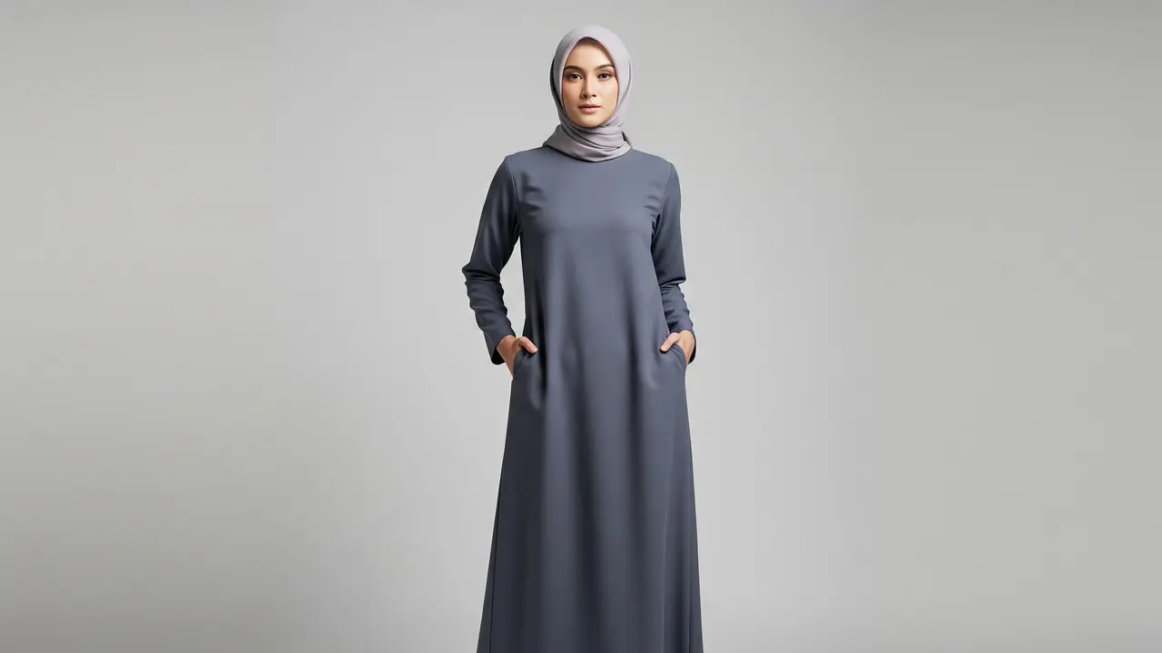 Model Gamis Formal untuk ke Kantor Anti Gerah