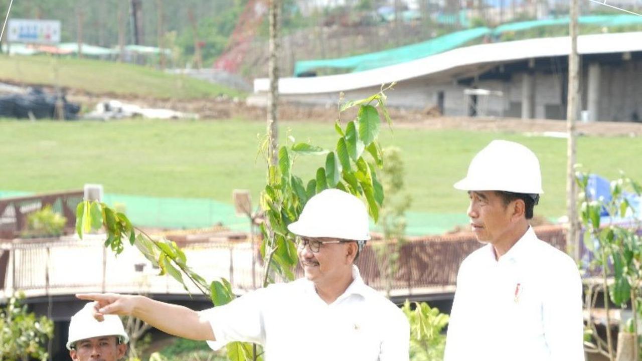 Kunjungi Sumbu Kebangsaan IKN, Presiden Jokowi Lakukan Penanaman Pohon Bersama