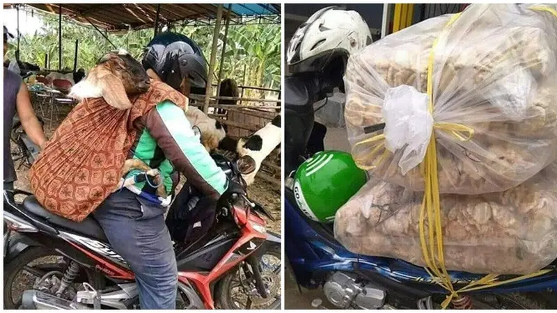 Barang Bawaan Nyeleneh Ojok Online Ini Bikin Geleng-geleng