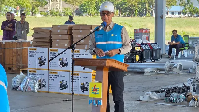 Direktur Utama PLN, Darmawan Prasodjo dalam Apel Siaga Team Recovery Bencana Aceh