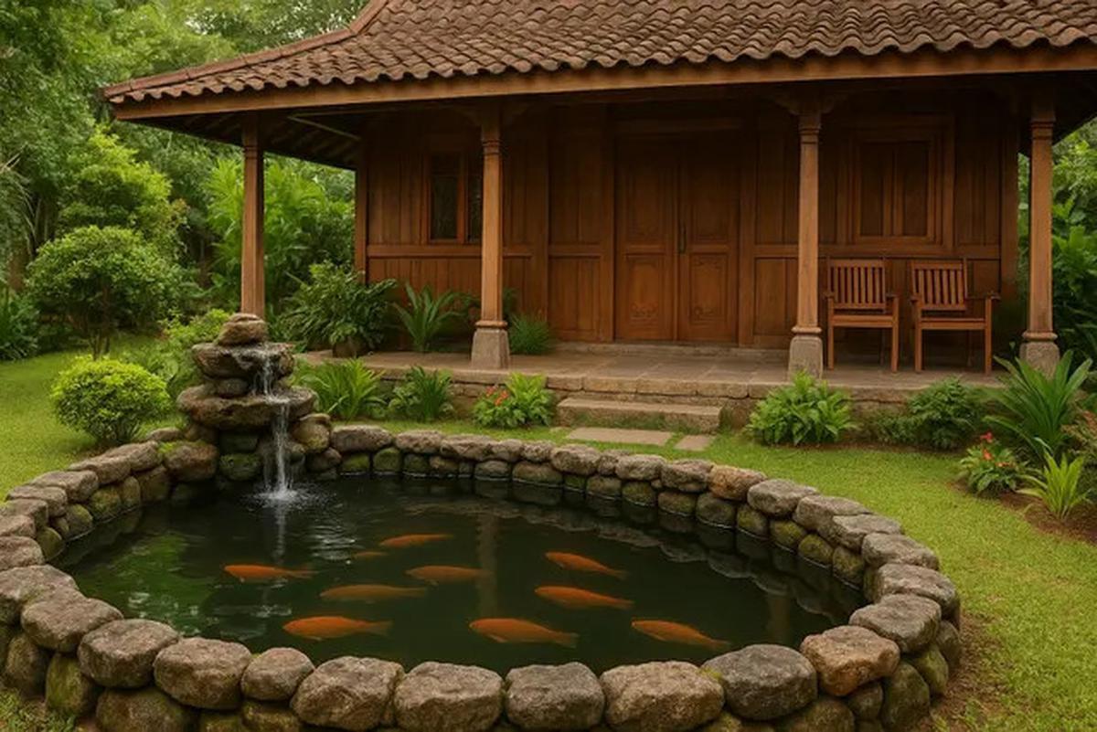 7 Inspirasi Model Rumah Sederhana dengan Kolam Ikan di Depan, Jadi Tren di 2025